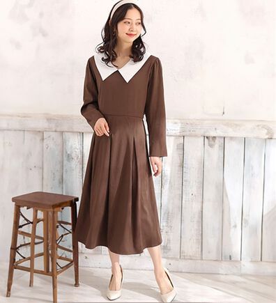 A HAPPY MARILYN（アハッピーマリリン）の「【Ｌ～６Ｌ】【ＭａｒｉｌｙｎＳｗｅｅｔ】体型別フェミニン ボリュームフレアワンピース（ロングワンピース）」