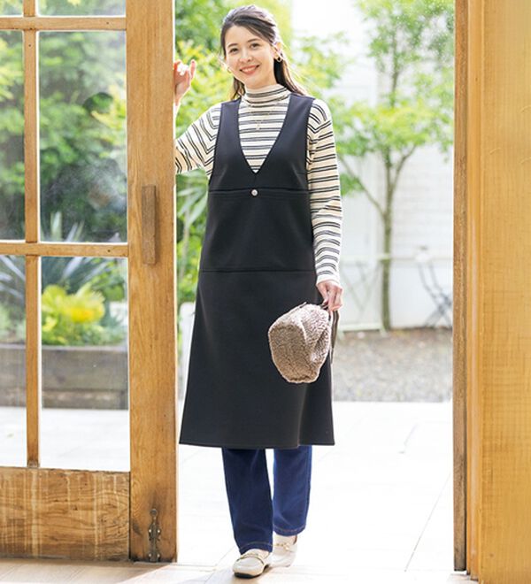 ルフラン（ルフラン）の「【２色組】「猫の毛が落ちやすい」ジャンパースカート（カットソーワンピース）」｜詳細画像