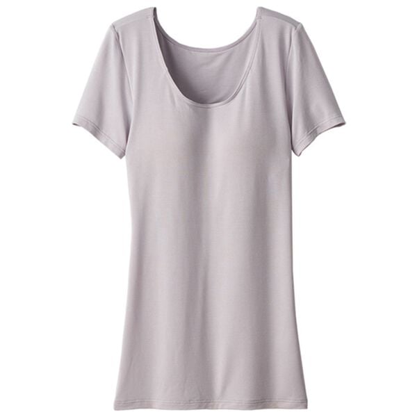 LAVIENNE（ラヴィエンヌ）の「＜さらりラボ＞カップ付半袖インナー（ブラトップ・カップ付きインナー）」｜詳細画像