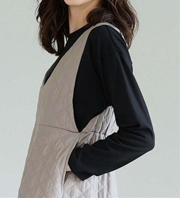 RANAN（ラナン）の「【選べる袖丈】ひんやり！＜BC＞綿100％プチハイネックＴシャツ（カットソー）」｜詳細画像