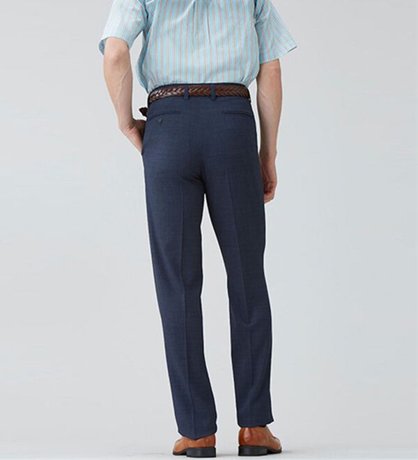 「裾上げ済吸汗速乾アジャスター付スラックス（メンズスラックス）」｜詳細画像