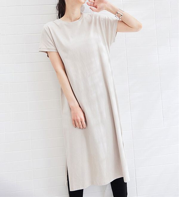 RANAN（ラナン）の「【レギンス付】＜ＢＣ＞綿１００％ひんやりワンピース（その他ワンピース）」｜詳細画像