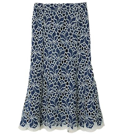 RANAN（ラナン）の「パネルレースフレアースカート（ひざ丈スカート）」