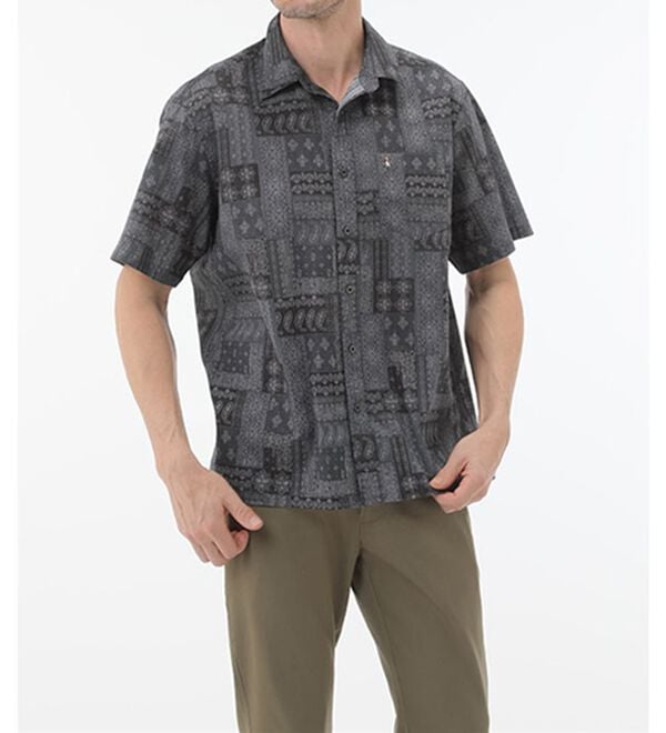 「＜ハッシュパピー＞半袖バンダナプリントシャツ（メンズシャツ）」｜詳細画像
