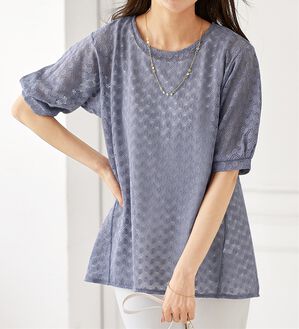 BELLUNA（ベルーナ）の「ラッセルレースパフ袖アンサンブル（アンサンブル）」｜詳細画像