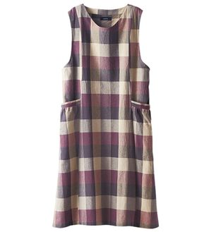 BELLUNA（ベルーナ）の「ポケット使いジャンパースカート（ジャンパースカート）」｜ラベンダー系チェック