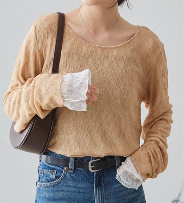 RANAN（ラナン）の「リバーシブルシアーレースＴ（カットソー）」｜詳細画像