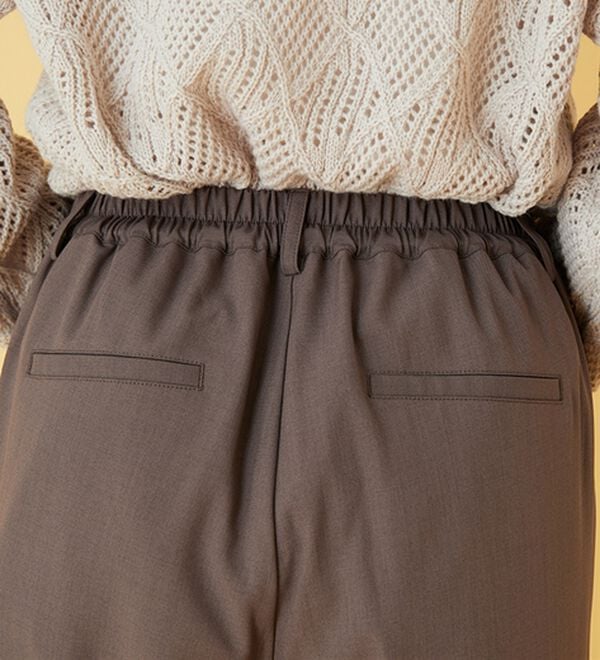 BELLUNA（ベルーナ）の「麻調ストレッチ素材テーパードパンツ（テーパードパンツ）」｜詳細画像