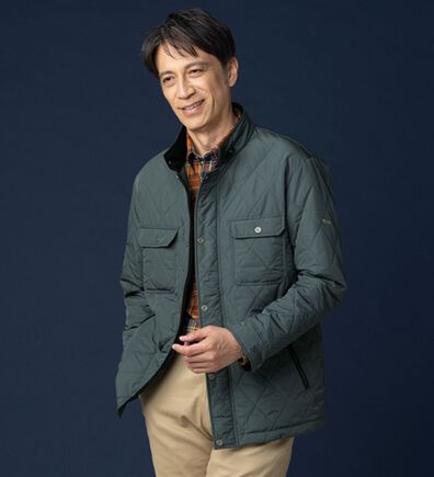 「＜クロコダイル＞中わたキルティングジャケット（メンズジャケット）」