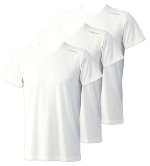 「【３枚組】テックマジック（Ｒ）魔法の冷感インナー３枚組スプレー付（メンズ肌着・インナーウェア）」｜ホワイト 半袖丸首