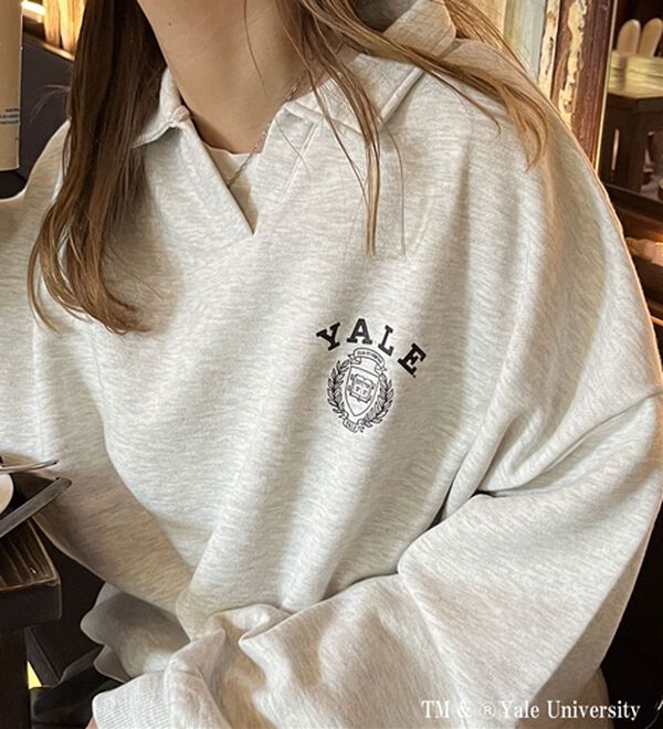 GeeRA（ジーラ）の「FIRSTMOOD別注【ＹＡＬＥ】裏起毛オーバーサイズスキッパースウェット（トレーナー・スウェット）」｜詳細画像