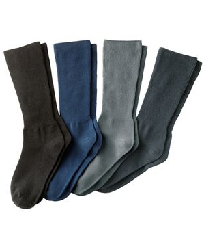 「綿混しめつけません靴下（メンズ靴下・タイツ）」｜通常タイプ4足組
