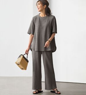 BELLUNA（ベルーナ）の「ぐんと華やぐ！ふくれジャカードセットアップ（セットアップ）」｜詳細画像