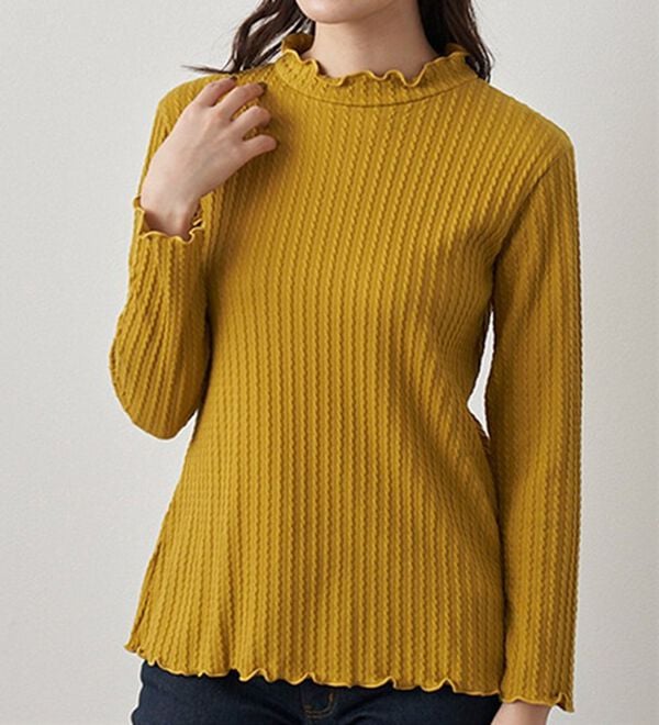 BELLUNA（ベルーナ）の「フリル衿ジャカードプルオーバー（カットソー）」｜詳細画像