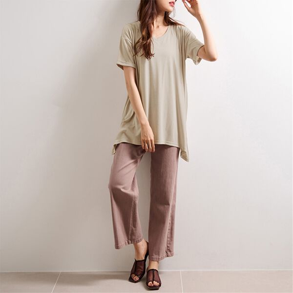 RANAN（ラナン）の「【新色追加・動画】ひんやり！レディゆるシルエットＴシャツ（カットソー）」｜詳細画像