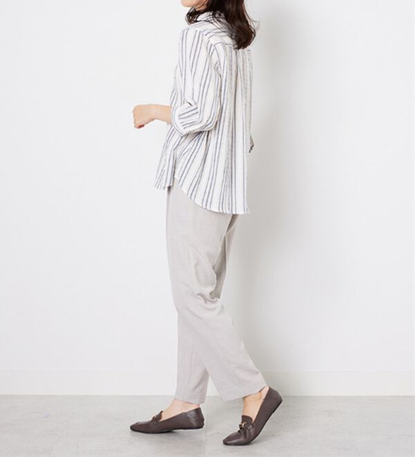 BELLUNA（ベルーナ）の「スキッパー衿ぽこぽこ素材ブラウス（ブラウス）」｜詳細画像