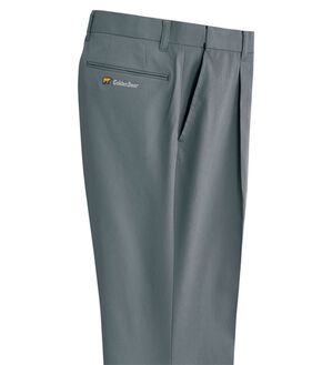 「＜ゴールデンベア＞軽やか綿タッチスラックス（メンズスラックス）」｜グレー