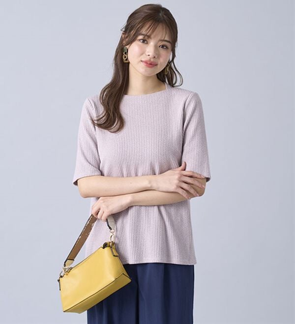 BELLUNA（ベルーナ）の「テンセル（ＴＭ）繊維混ストレッチプルオーバー（カットソー）」｜詳細画像