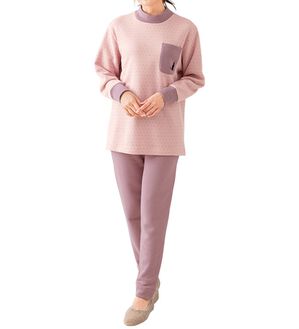 「【２着組】ネコちゃんの首元暖か裏起毛パジャマ（パジャマ・ルームウェア）」｜詳細画像