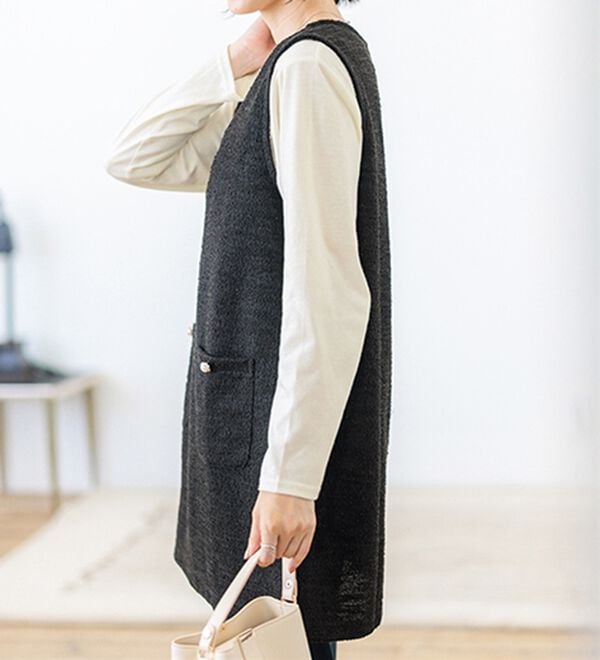 BELLUNA（ベルーナ）の「ジャカード素材ジャンスカアンサンブル（アンサンブル）」｜詳細画像