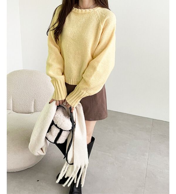 GeeRA（ジーラ）の「ボリュームスリーブショートニット（ニット・セーター）」｜詳細画像