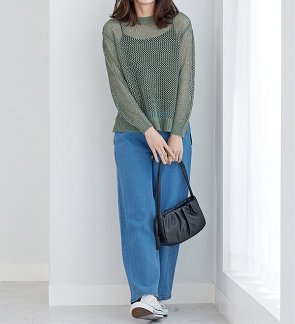 BELLUNA（ベルーナ）の「ラメメッシュニットプルオーバー（ニット・セーター）」｜詳細画像