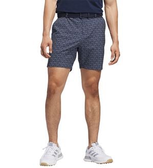「ａｄｉｄａｓ　ゴルフ　スモールリーフ　プリントショートパンツ（メンズハーフパンツ）」｜ネイビー