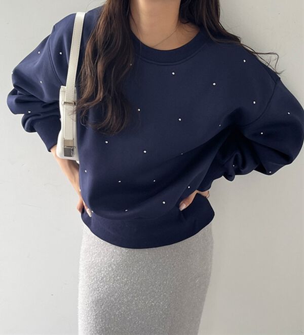 GeeRA（ジーラ）の「スタッズスウェット（トレーナー・スウェット）」｜詳細画像