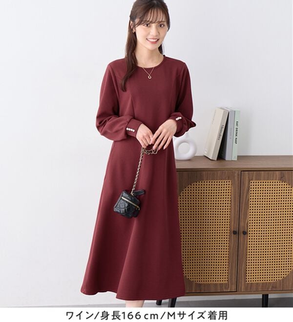 alotta（アロッタ）の「【イージーケア】フワぽかエンボス裏起毛ワンピ（カットソーワンピース）」｜詳細画像