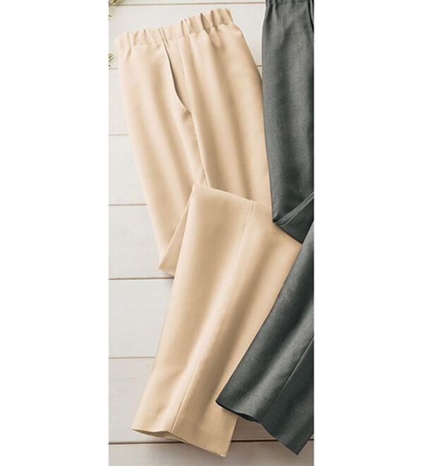 ルフラン（ルフラン）の「やさしさ設計　するっとはけるパンツ（フルレングスパンツ）」｜ベージュ