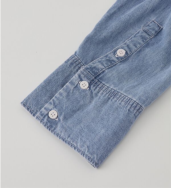 RANAN（ラナン）の「ライトデニムシャーリングデザインシャツブルー（シャツ）」｜詳細画像