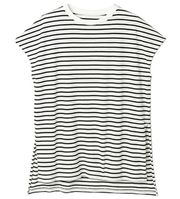 BC＞綿100％ひんやりサイドスリットフレンチスリーブチュニック