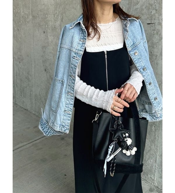 GeeRA（ジーラ）の「ハーフジップキャミワンピース（カットソーワンピース）」｜詳細画像