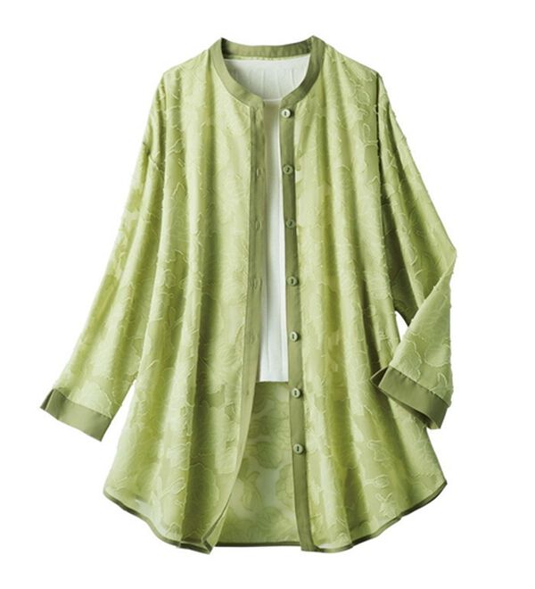 ルフラン（ルフラン）の「シアー素材のブラウスジャケット（シャツ）」｜詳細画像