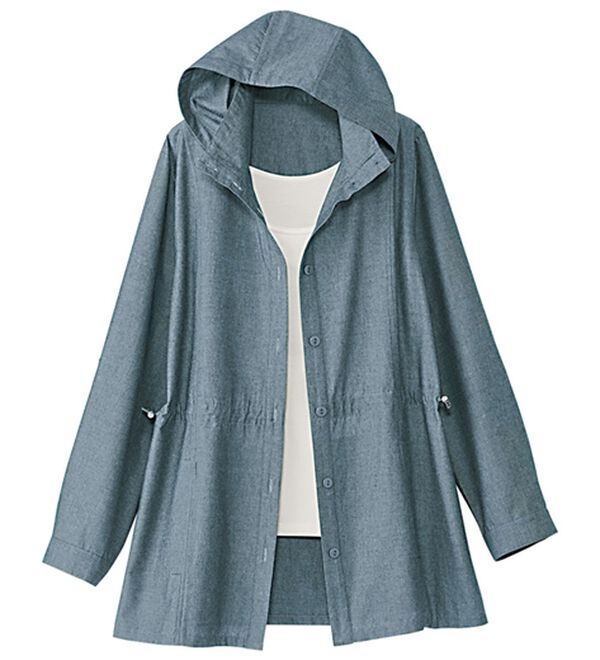 BELLUNA（ベルーナ）の「デニム調デザインパーカー（パーカー）」｜詳細画像