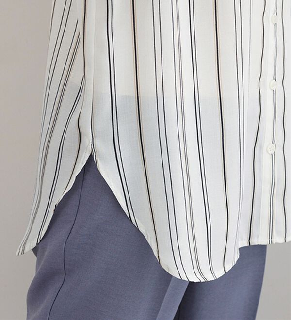 BELLUNA（ベルーナ）の「涼感やわらか袖リボンシャツチュニック（チュニック）」｜詳細画像