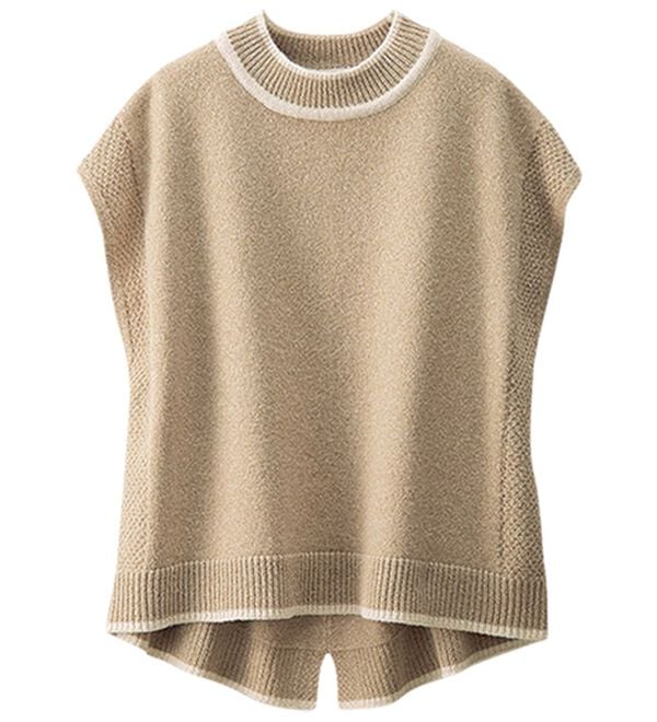 BELLUNA（ベルーナ）の「ふんわり優しい配色ニットベスト（ベスト）」｜詳細画像