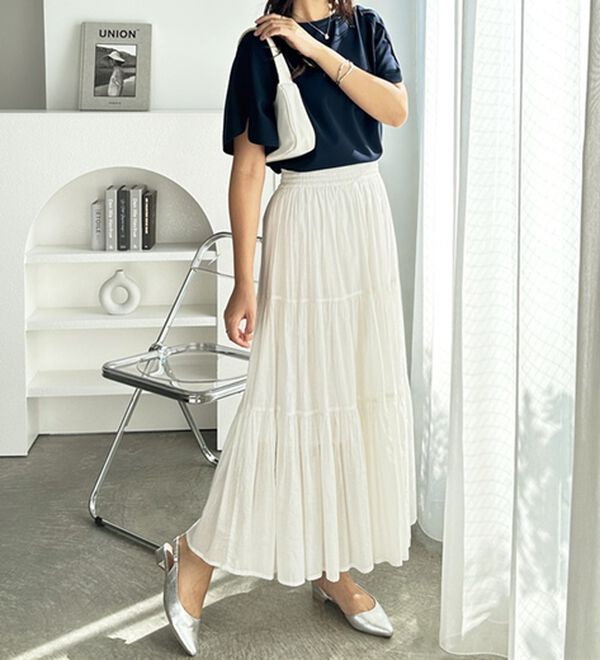 GeeRA（ジーラ）の「スリット入りフレアースリーブＴブラウス（ブラウス）」｜詳細画像