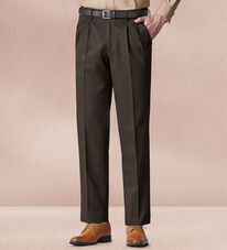 「裾上げ済裏起毛アジャスター付スラックス（メンズスラックス）」