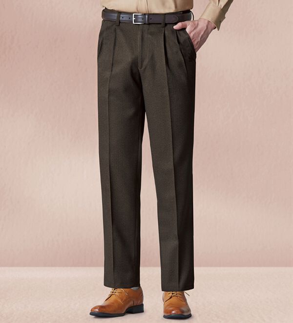 「裾上げ済裏起毛アジャスター付スラックス（メンズスラックス）」｜詳細画像