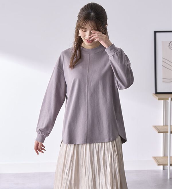 BELLUNA（ベルーナ）の「【２枚セット】大人カジュアルプルオーバー（カットソー）」｜詳細画像