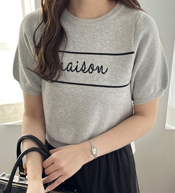 GeeRA（ジーラ）の「ロゴサマージャガードニット（ニット・セーター）」｜詳細画像