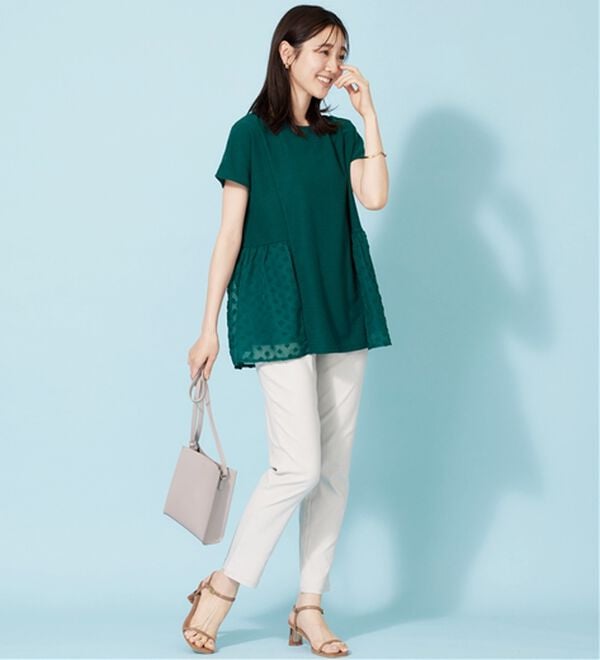 BELLUNA（ベルーナ）の「サイドシアードット切替チュニック（チュニック）」｜詳細画像