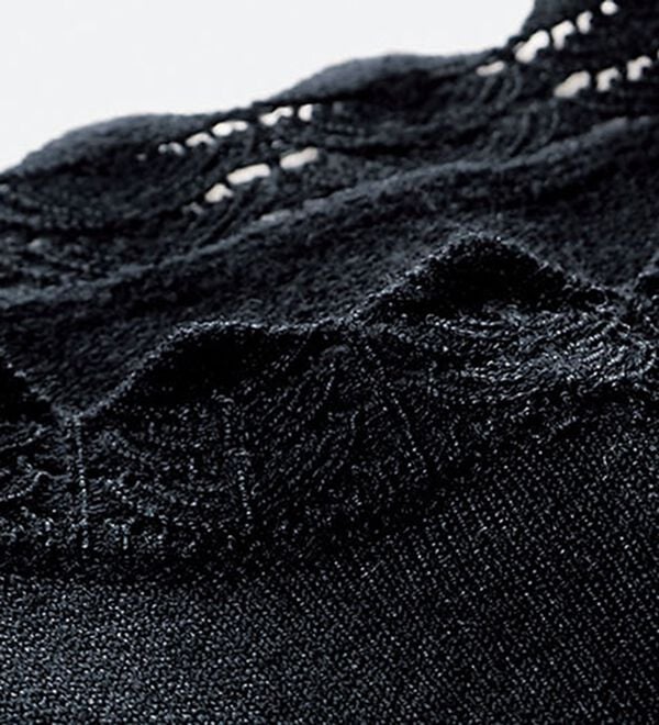 BELLUNA（ベルーナ）の「フォーマル対応スカラップ刺しゅうニットアンサンブル（ニットカーディガン）」｜詳細画像