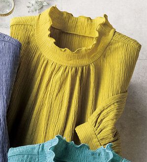 ルフラン（ルフラン）の「さらり涼やかブラウスみたい！プルオーバー（カットソー）」｜ライム