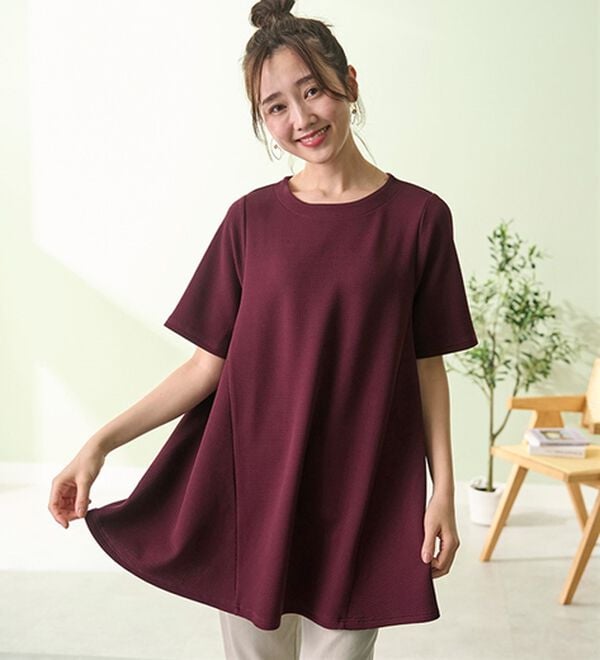 BELLUNA（ベルーナ）の「ひんやり！ポコポコエンボス素材－３ｋｇ見えチュニック（チュニック）」｜詳細画像