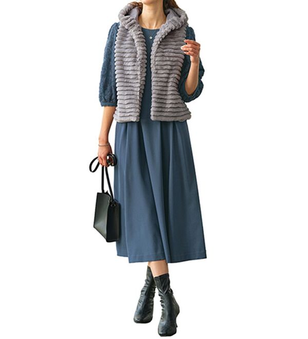 BELLUNA（ベルーナ）の「ゆったり袖レースワンピース（その他ワンピース）」｜詳細画像