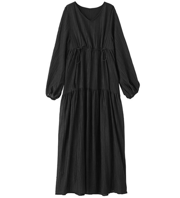 RANAN（ラナン）の「シアーチェックドロストギャザーティアードワンピ（その他ワンピース）」｜詳細画像