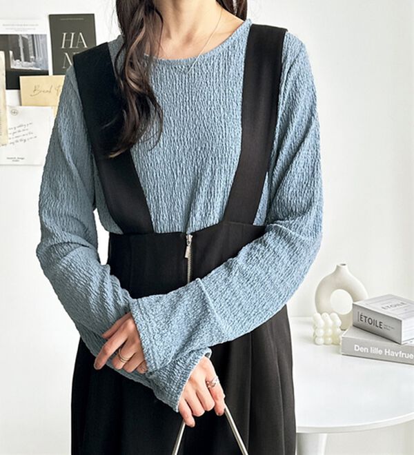 GeeRA（ジーラ）の「クルーネックジャガードプルオーバー（カットソー）」｜詳細画像