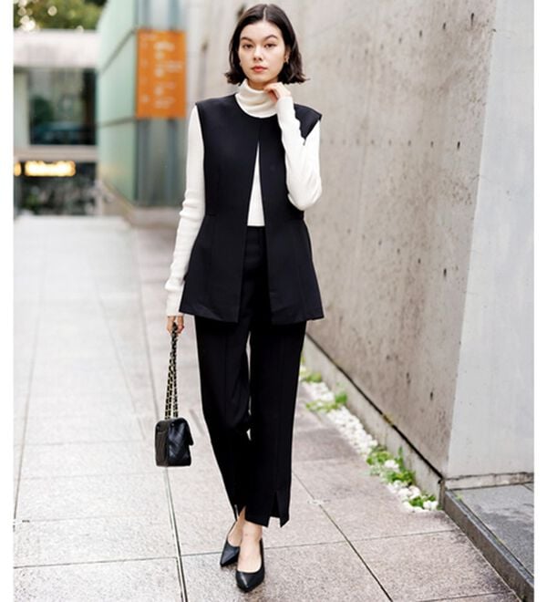 GeeRA（ジーラ）の「【入卒式/セレモニー】ペプラムベストセットアップスーツ（パンツスーツ）」｜詳細画像